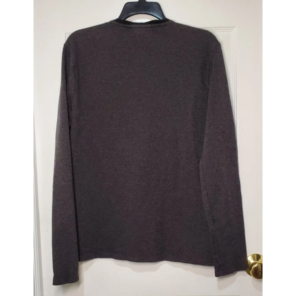 Michael Kors Men’s Sweater Charcoal Mel Grey Size L Fall 2024